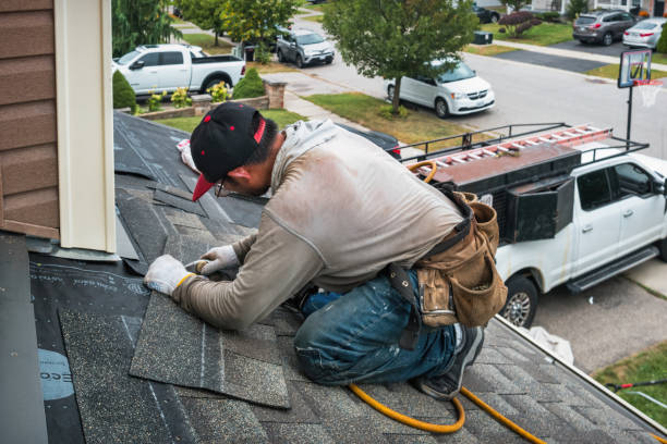 Professional Flat Roof Repair technician working in Crockett, VA